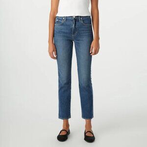 AMO Chloe Crop Crush high rise, straight, cropped leg jean size 24
